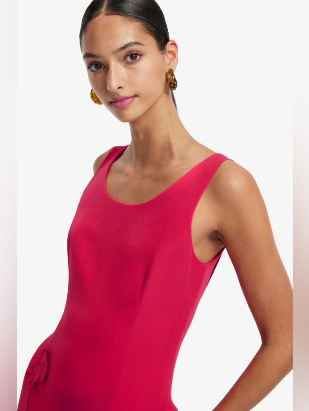 LEO LIN EMILY Red Flower Applique Trumpet Mini Dress AU8/US4 NWOT - Picture 6 of 6